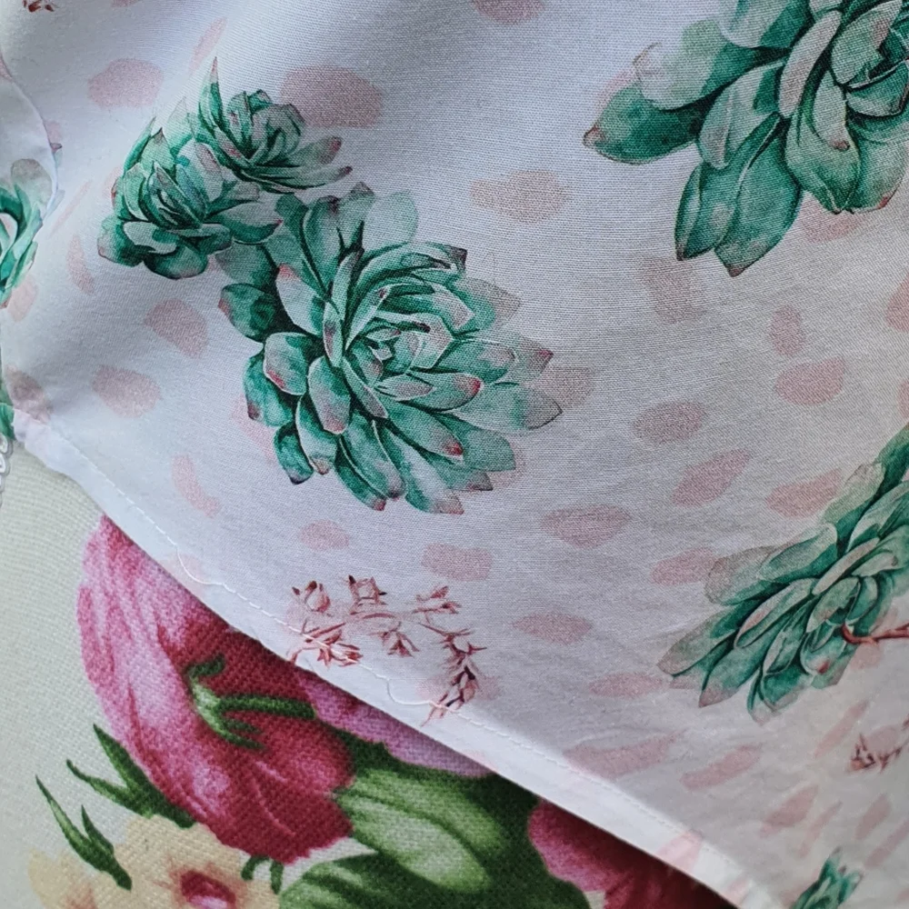 Dangerfield Floral Front Tie Shirt Sz 6 - Picture 11 of 11